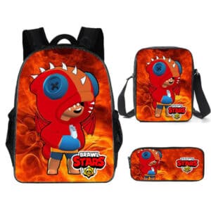 3pcs/set Brawl Stars Dragon Leon Rucksack