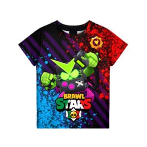 Brawl Stars Virus 8-Bit T-Shirt Tees Power Plugged in