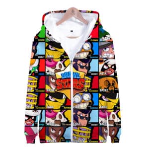 Brawl Stars All Character Zipper-up Hoodie Sweatshirt Gene