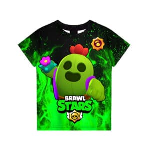 Brawl Stars Spike Default T-Shirt Tees Power Curveball