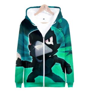 Crow Zipper-up Hoodie Brawl Stars Sweatshirt