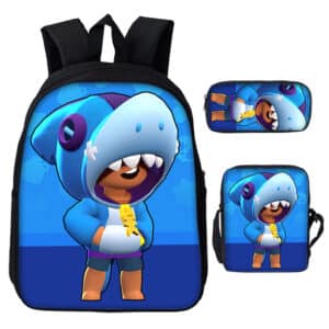Shark Leon Brawl Stars SchoolBag Set