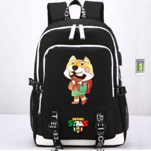 Shiba Nita Brawl Stars Backpacks: Black
