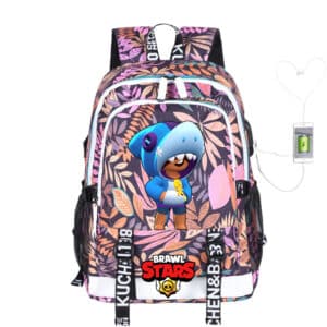 Shark Leon Brawl Stars School Backpacks