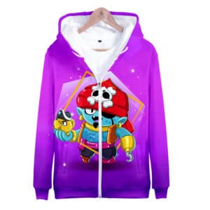 Brawl Stars Zipper-up Hoodie Sweatshirt Pirate Gene