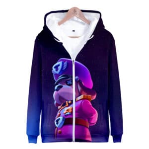 Brawl Stars Zipper-up Hoodie Sweatshirt Colonel Ruffs