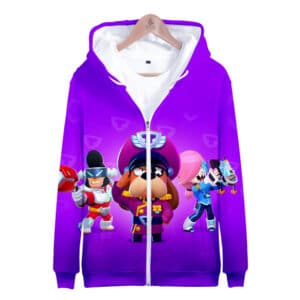 Brawl Stars Zipper-up Hoodie Ruffs Bull Colette