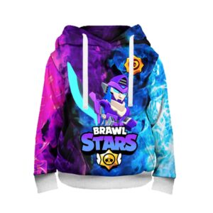 Brawl Stars Purple Robo Mortis Hoodie Sweatshirt